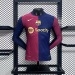 FC Barcelone Maillot Domicile Manche longue 24/25 - Player Version