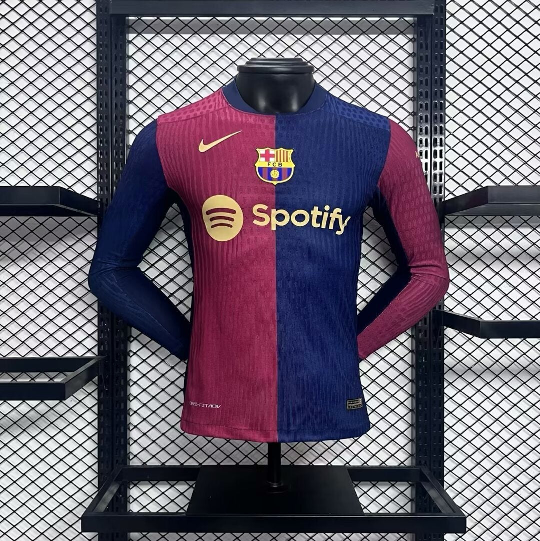 FC Barcelone Maillot Domicile Manche longue 24/25 - Player Version